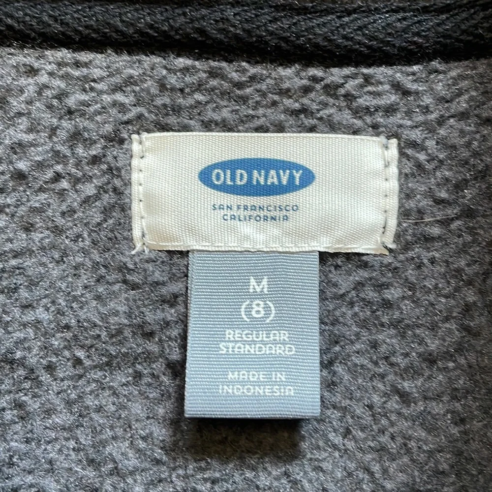 Old Navy gray, mock neck, quarter zip sweater.  Boys size Medium